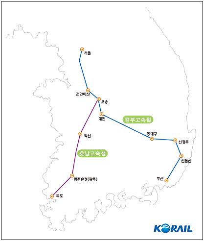 KTX 노선 이미지